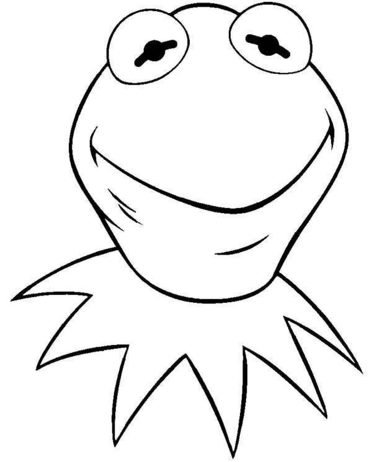 Exciting tik tok frog coloring page