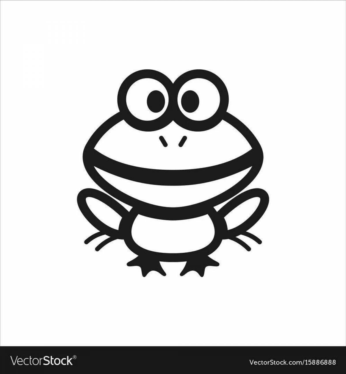 Анимированная страница раскраски tik tok frog