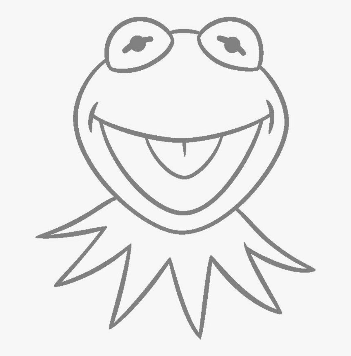 Magic tik tok frog coloring page