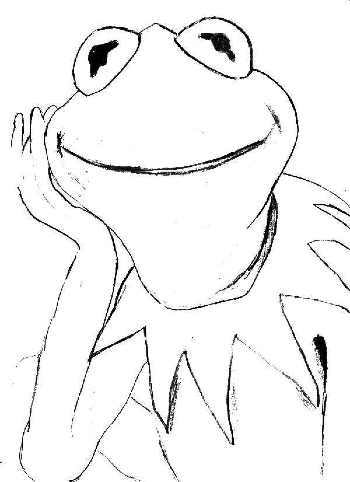 Инновационная страница раскраски tik tok frog