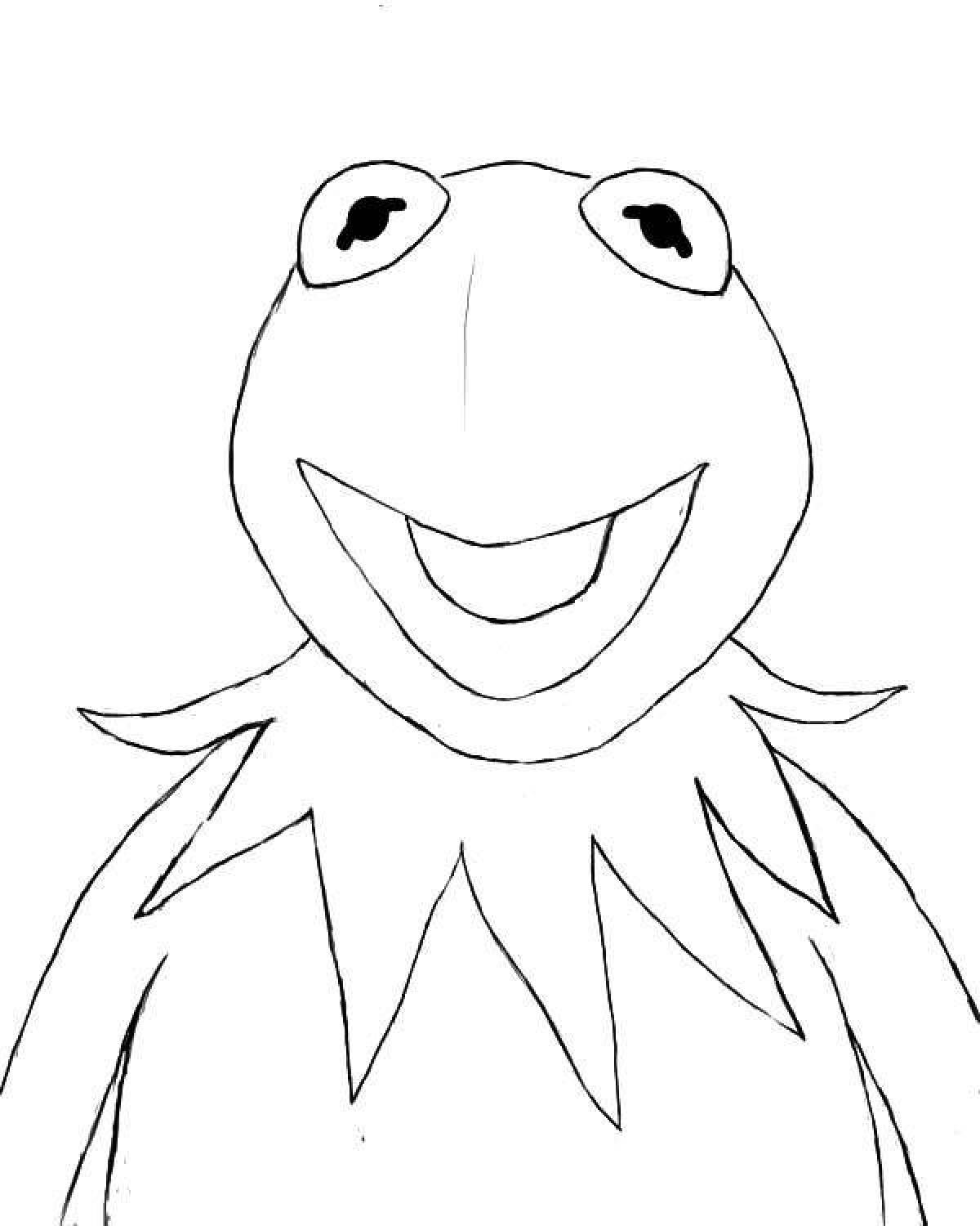 Creative tik tok frog coloring