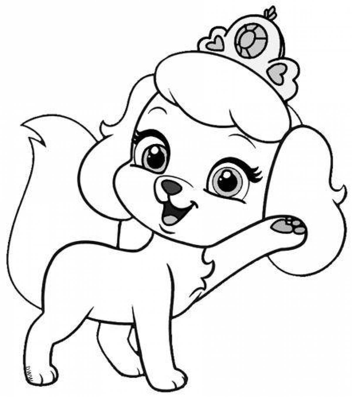 Dazzling coloring book for girls dogs cats