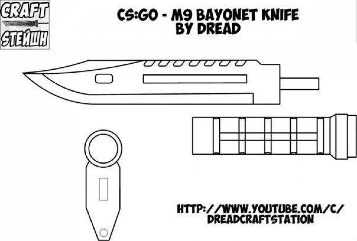 Fun m9 bayonet coloring