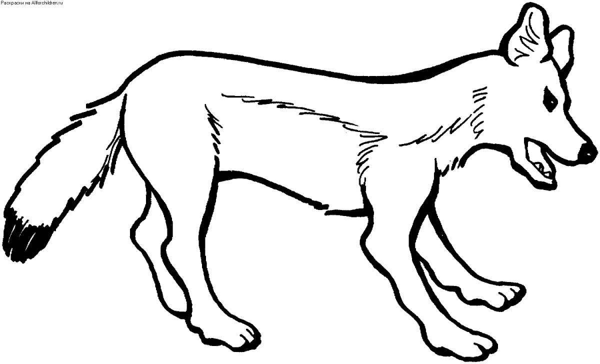 Причудливая раскраска лиса волк заяц волк