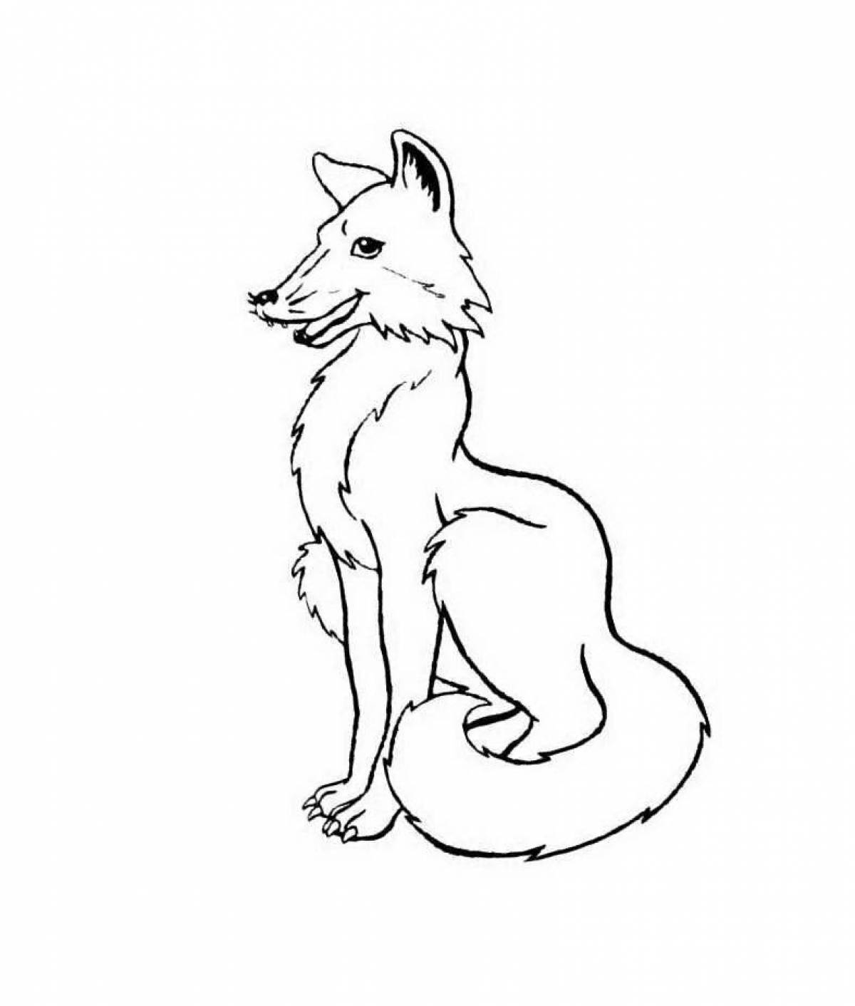 Brilliant coloring fox wolf hare wolf