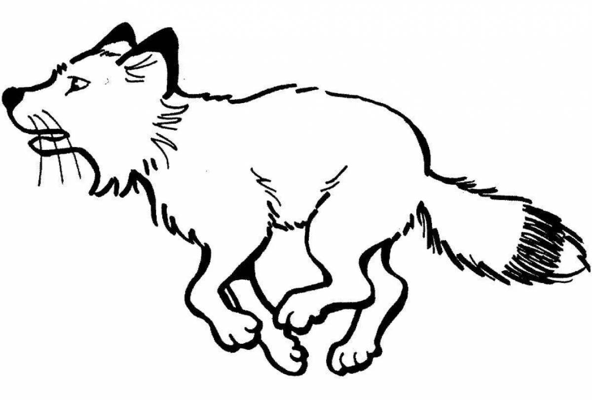 Роскошная раскраска лиса волк заяц волк