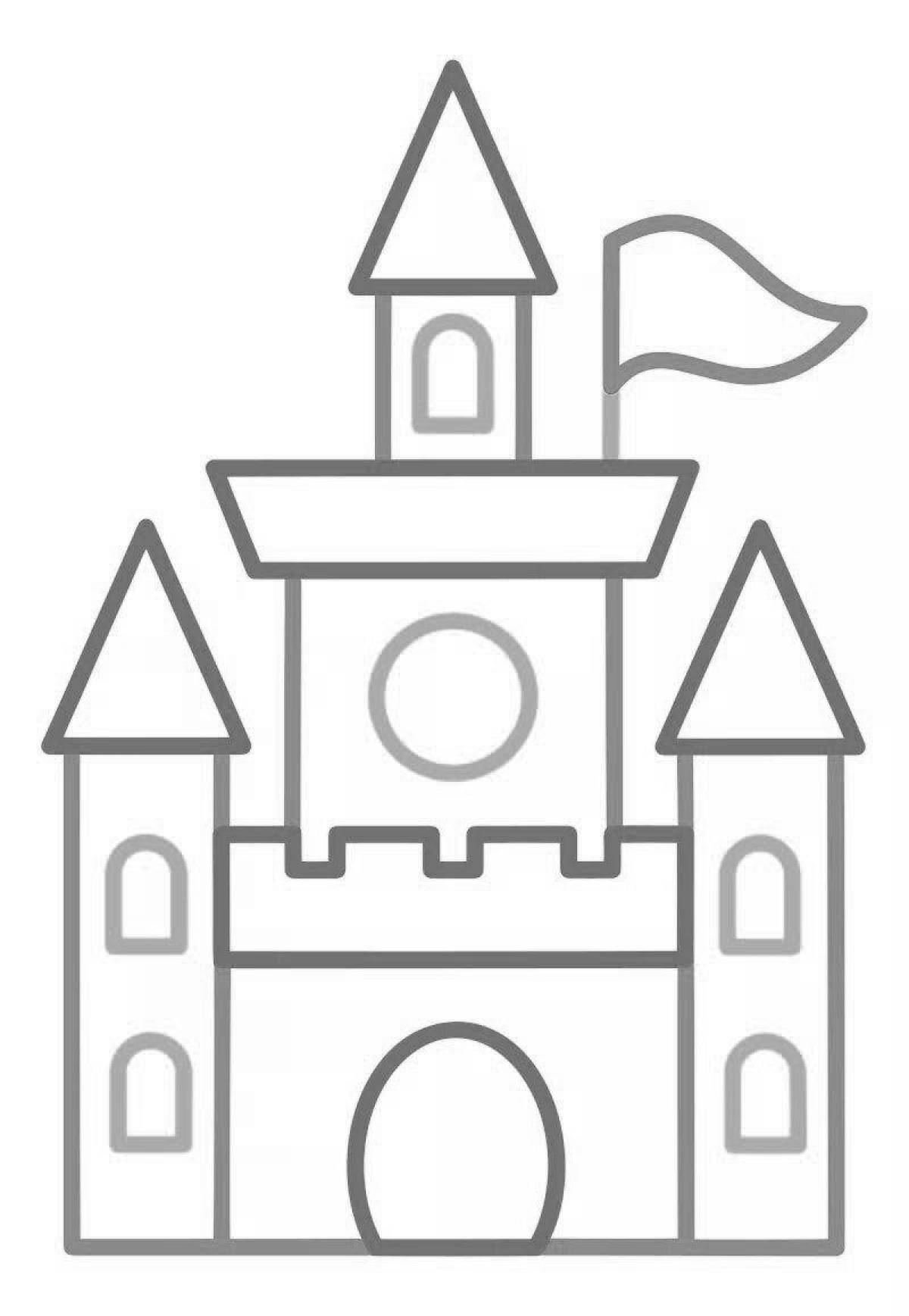 Elegant fairy palace coloring book