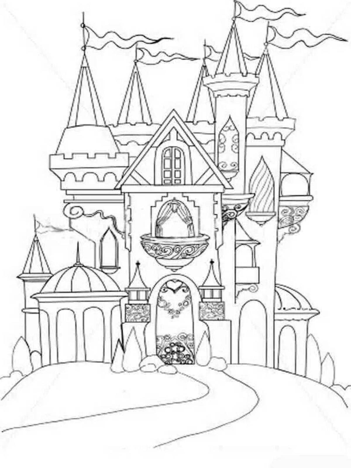 Shining fairytale palace coloring book