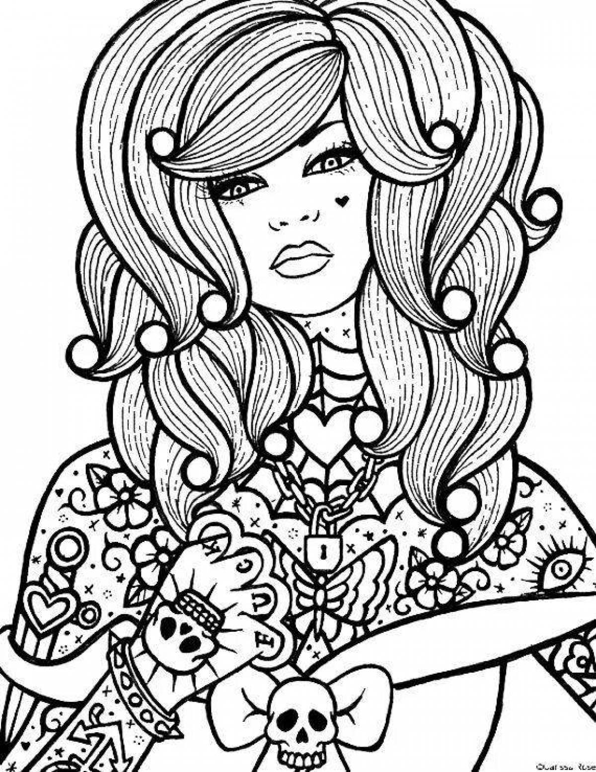Dazzling coloring book for 18 year old girls