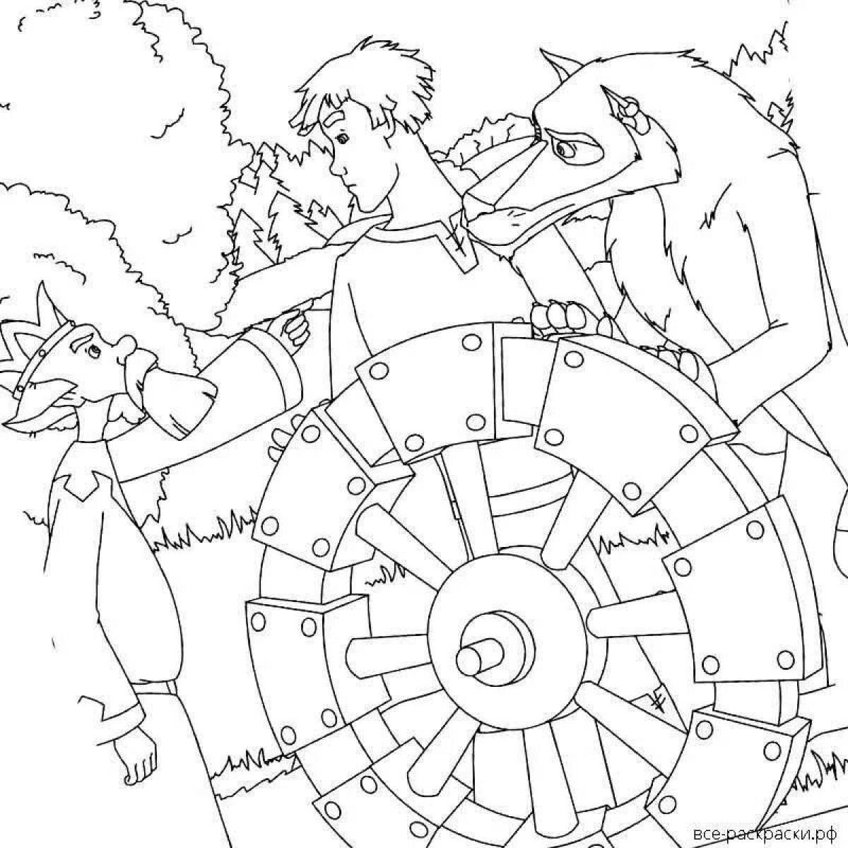The majestic Ivan Tsarevich and the gray wolf 4 coloring