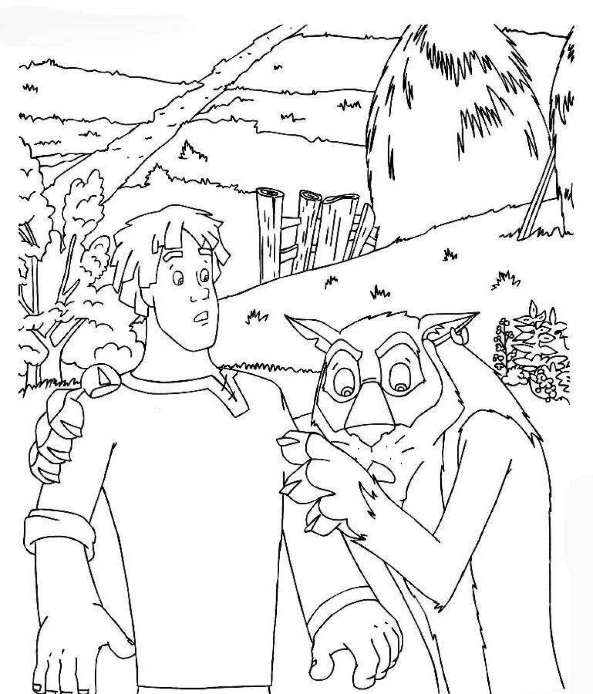 Charming ivan tsarevich and the gray wolf 4 coloring