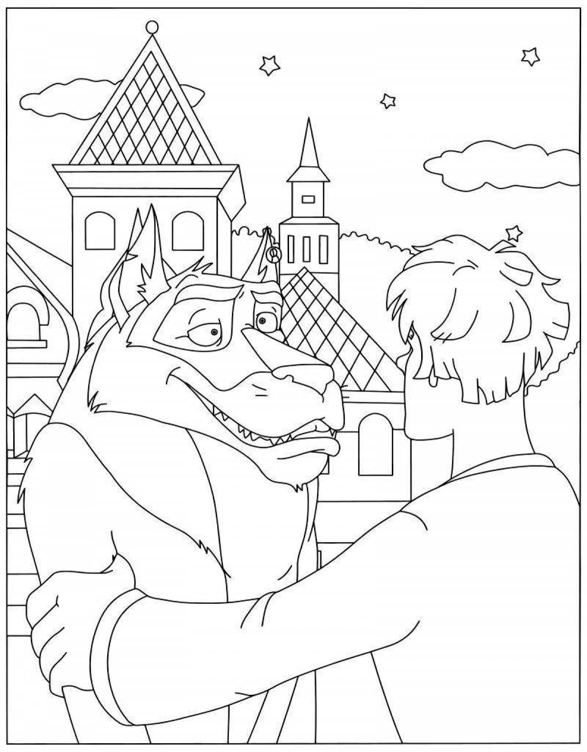 Delightful Ivan Tsarevich and the gray wolf 4 coloring