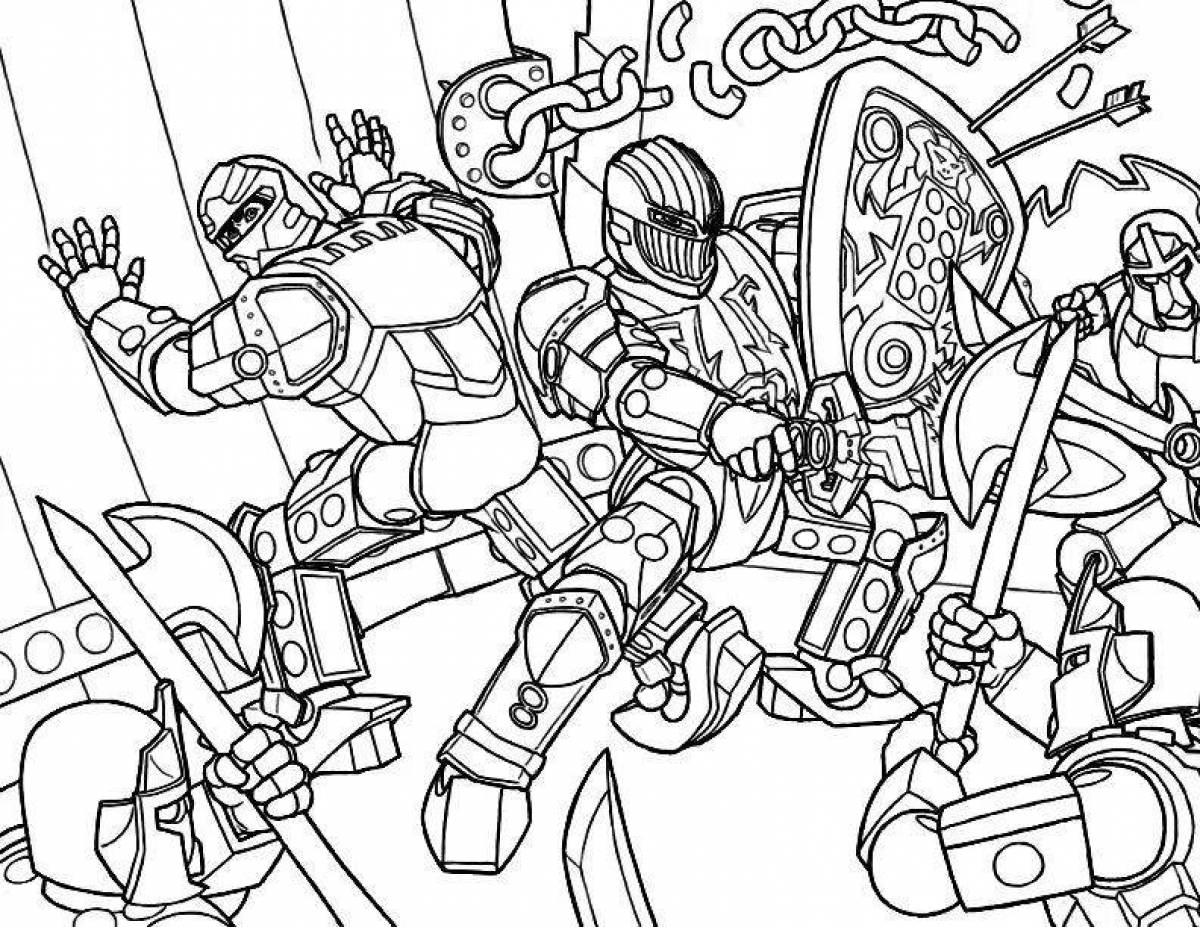 Heroic battle coloring page
