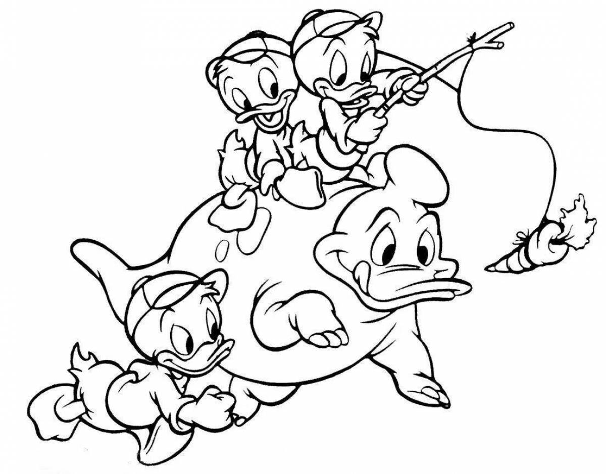 Charming duck coloring book