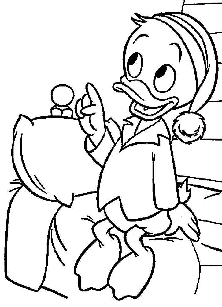 Radiant coloring page duck