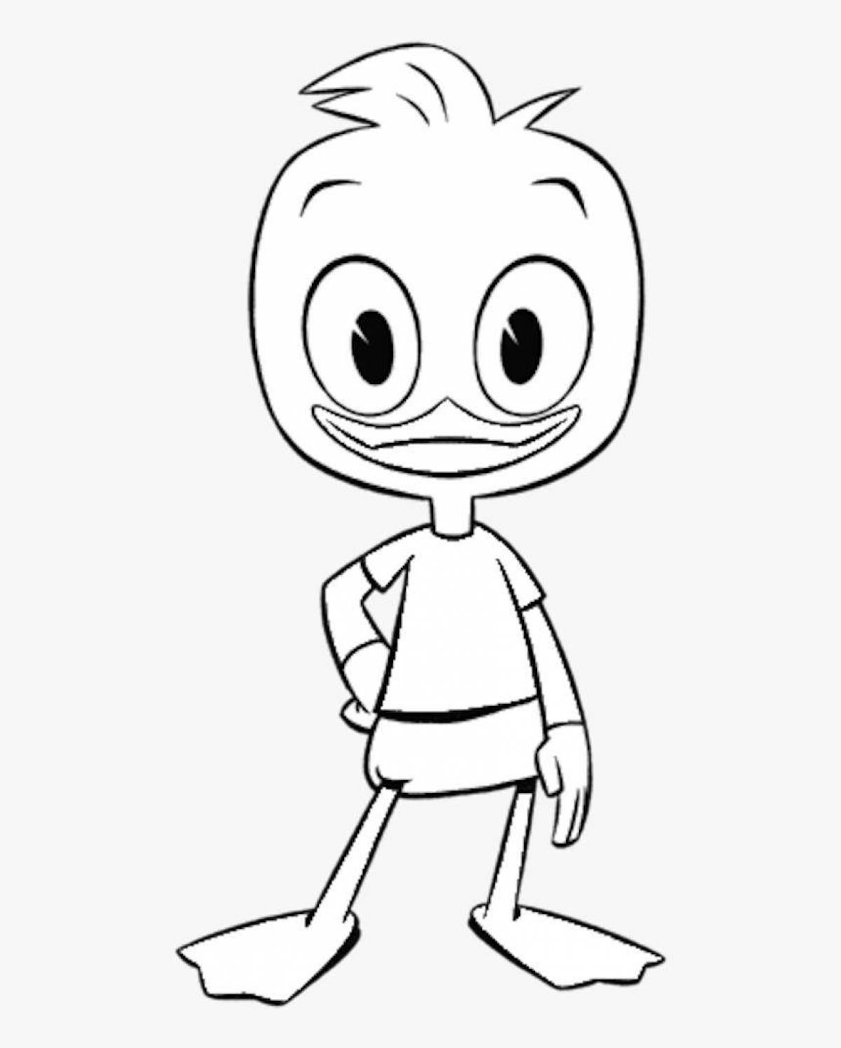 Waddling duck coloring page