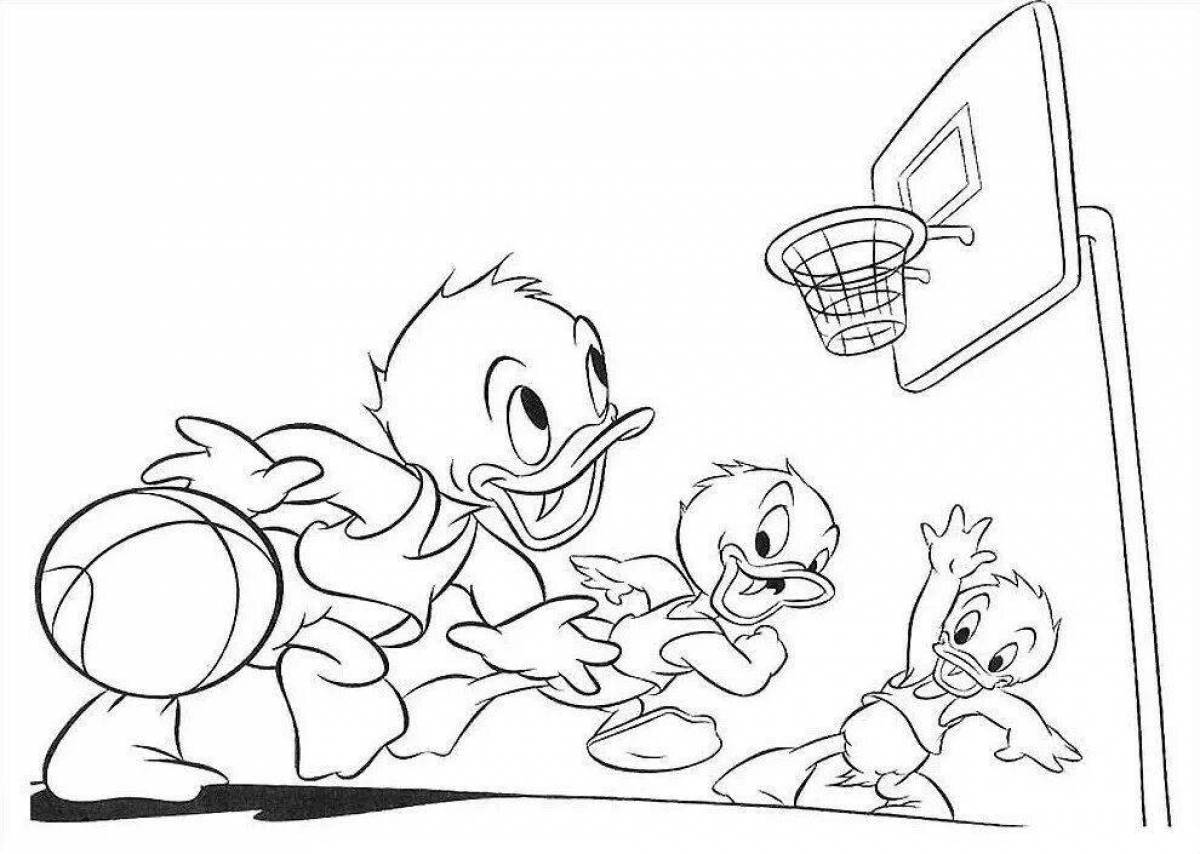 Splatter duck coloring page