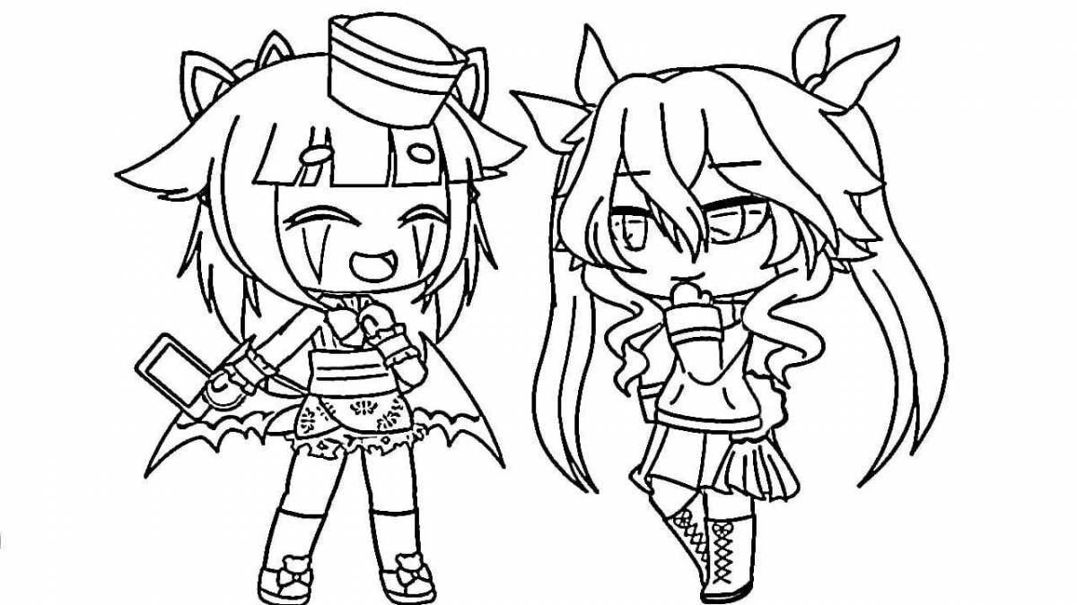Color-magical gachalife coloring page