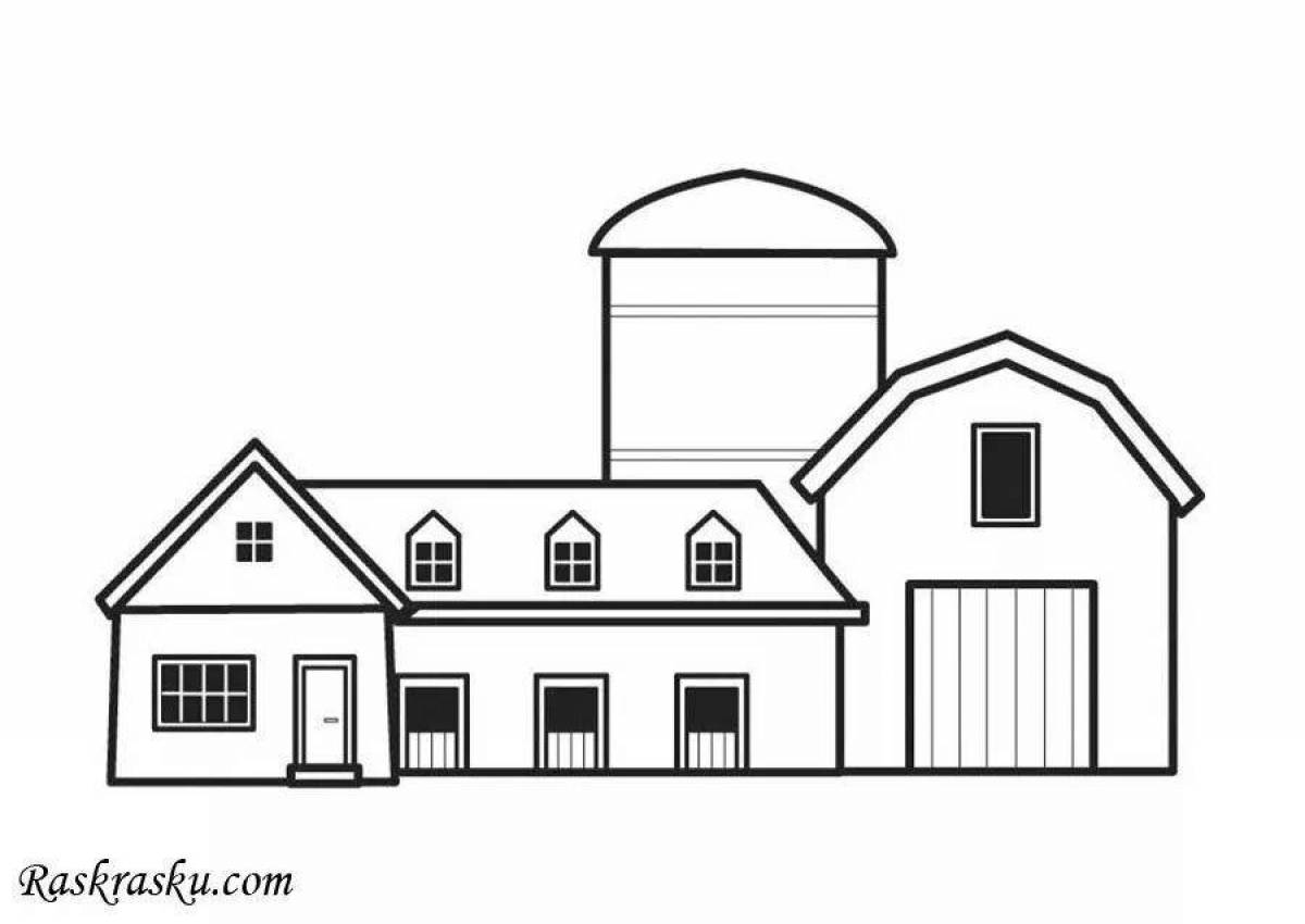 Awesome building coloring pages