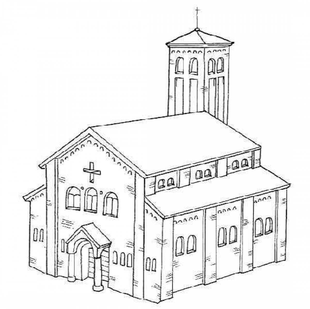 Coloring page spectacular building