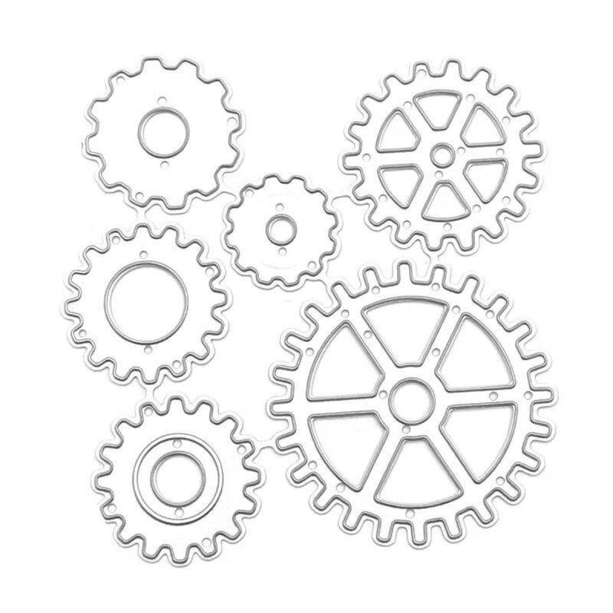 Complex coloring gears