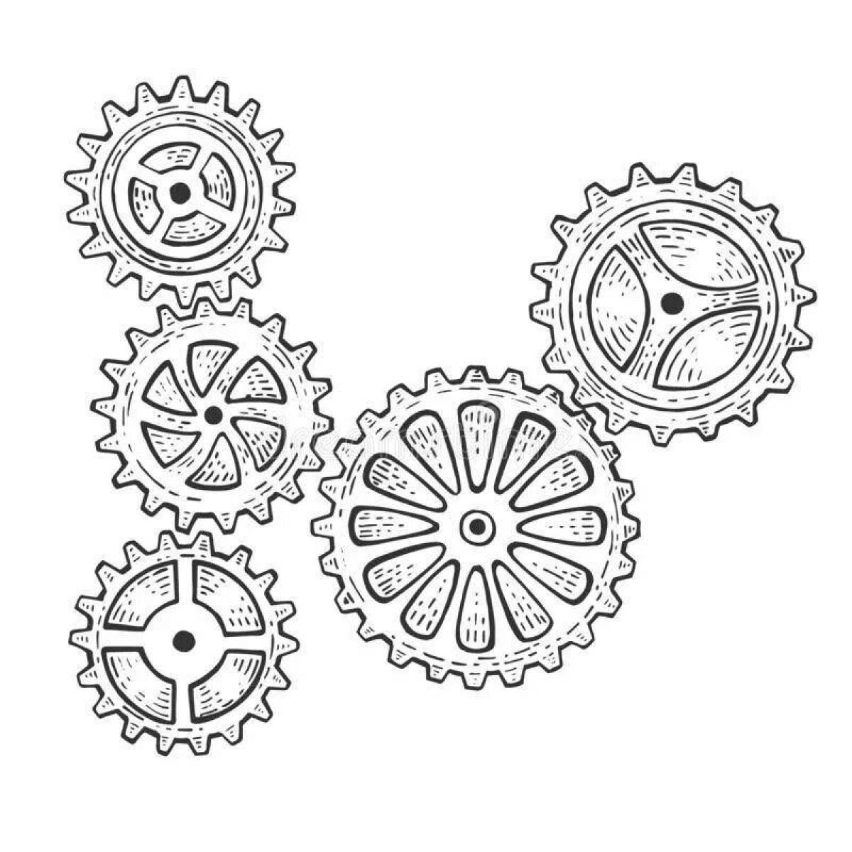 Attraction coloring gears