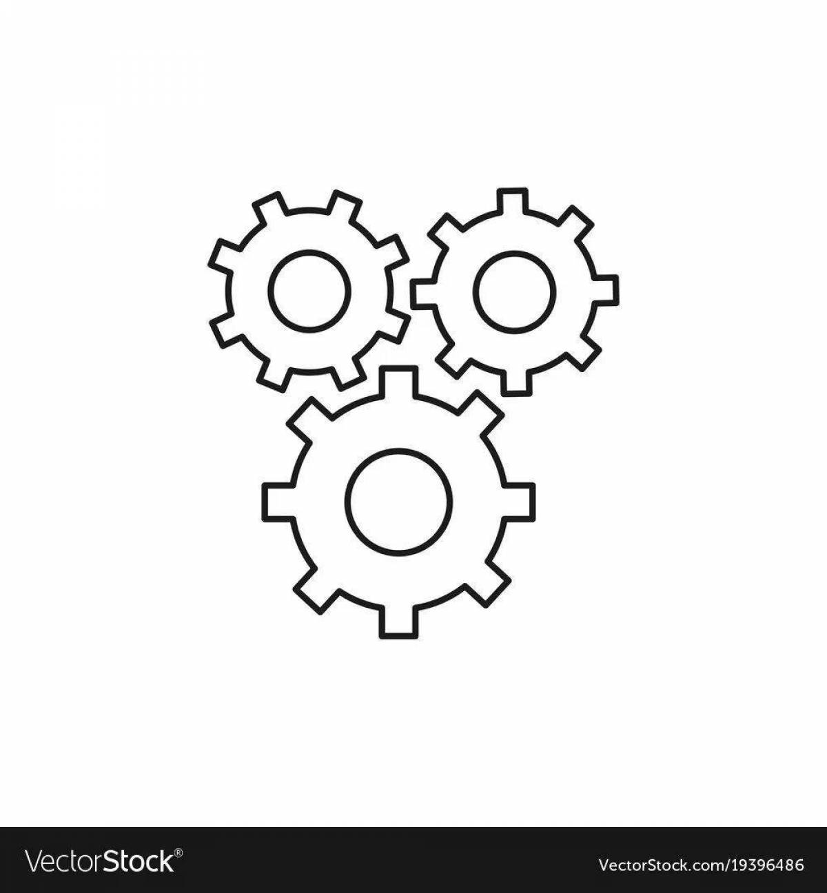 Artistic coloring of gears
