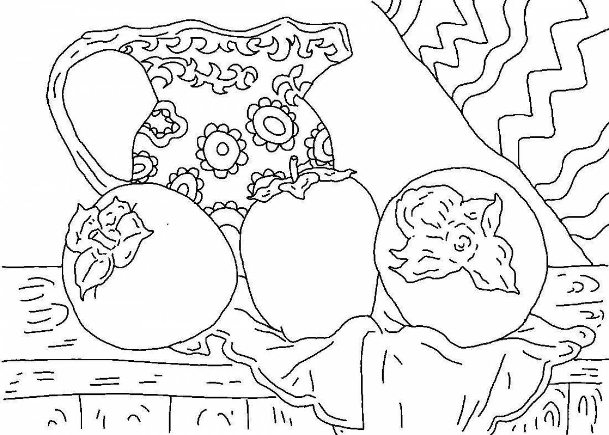 Bright persimmon coloring page