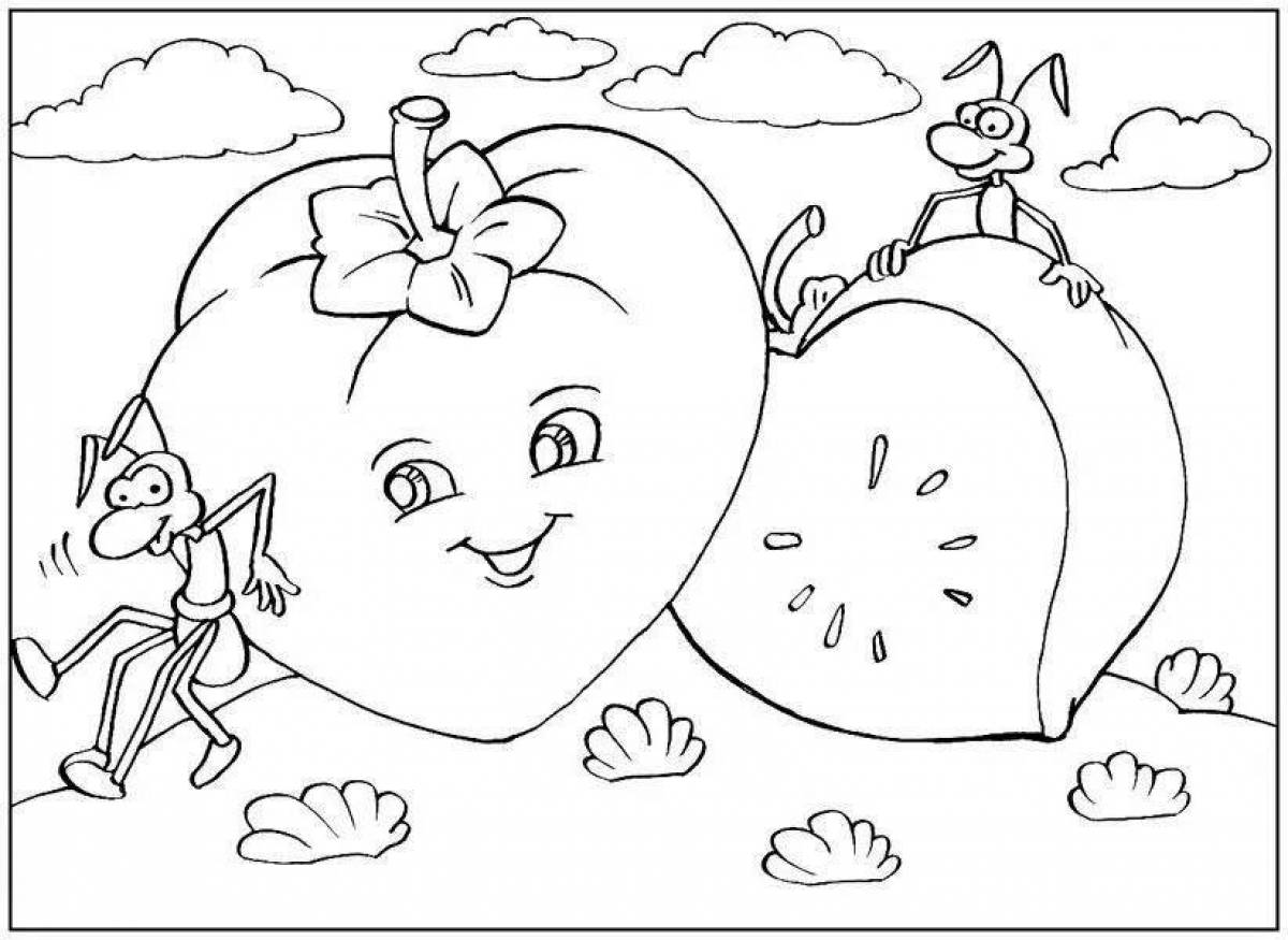 Persimmon live coloring page