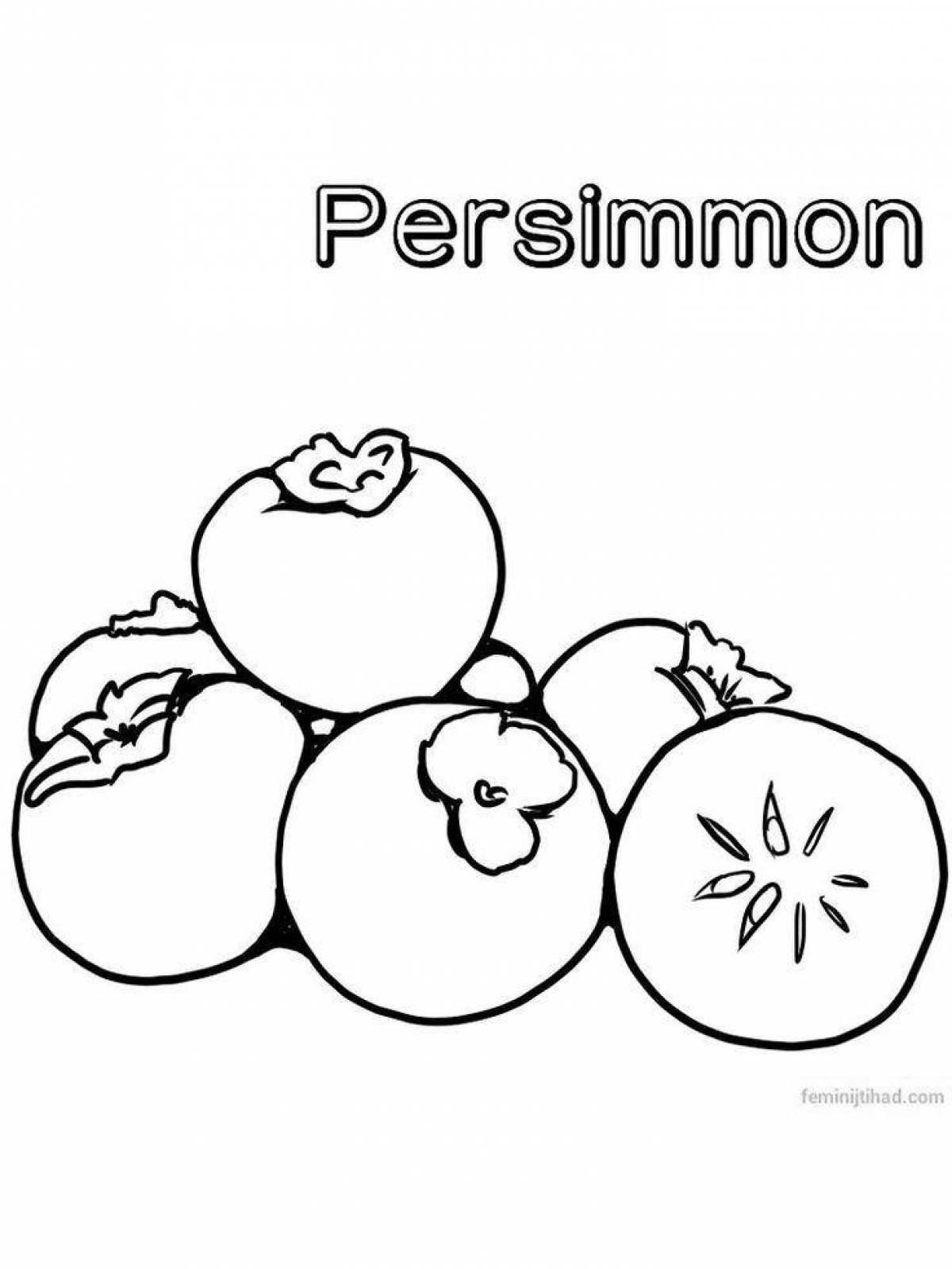 Exciting coloring persimmon