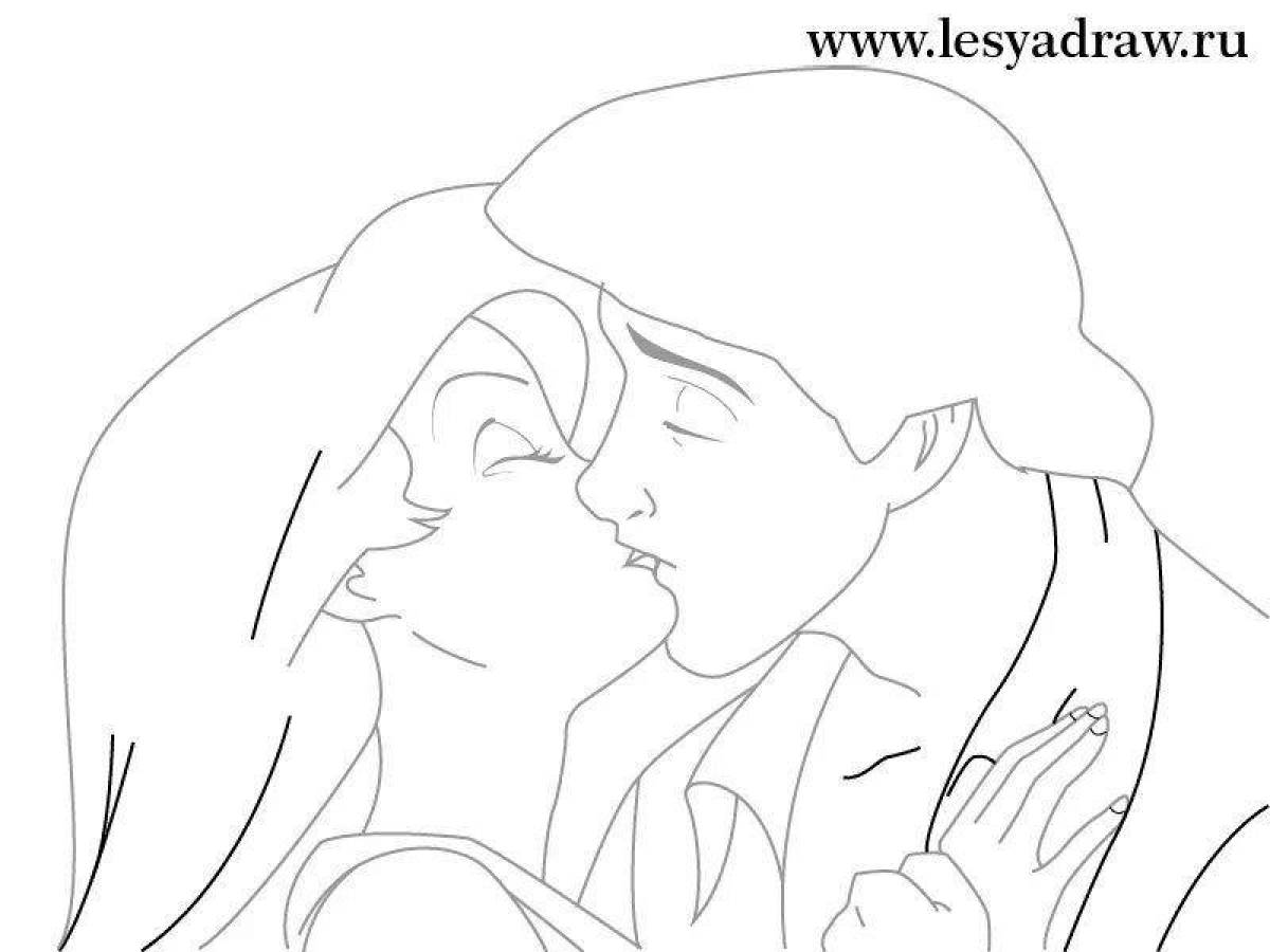 Coloring page wild kiss