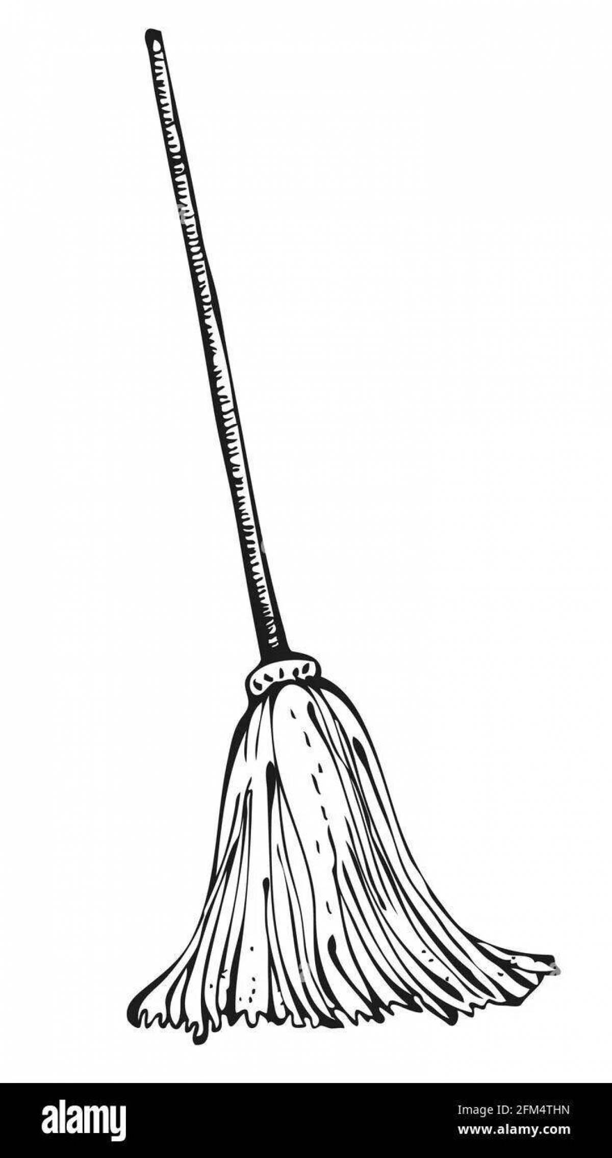 Bright mop coloring page