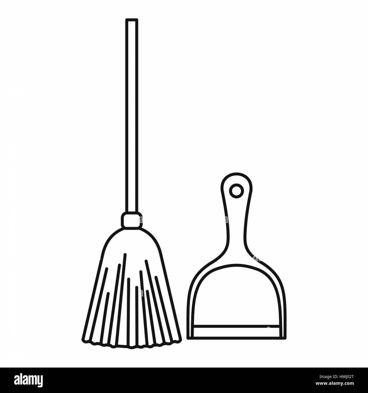 Glittering mop coloring page