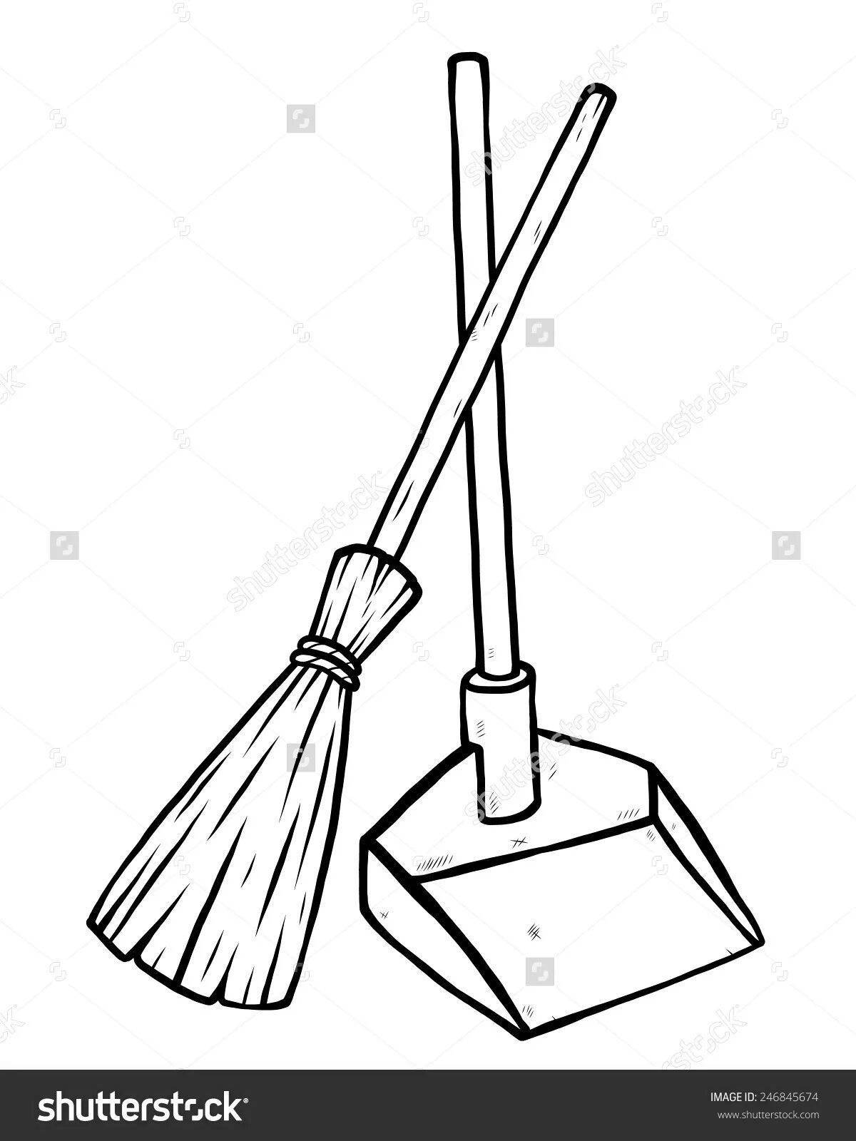 Shiny mop coloring page