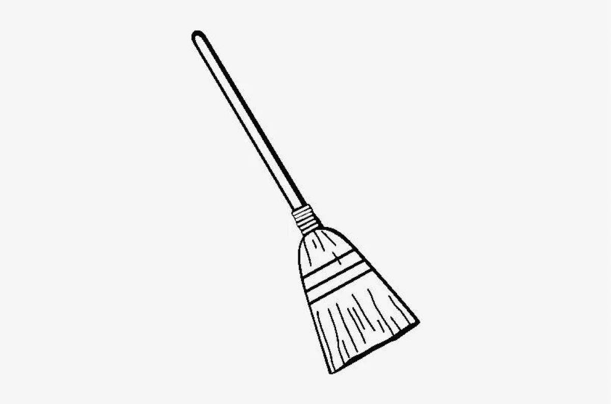 Animated mop coloring page