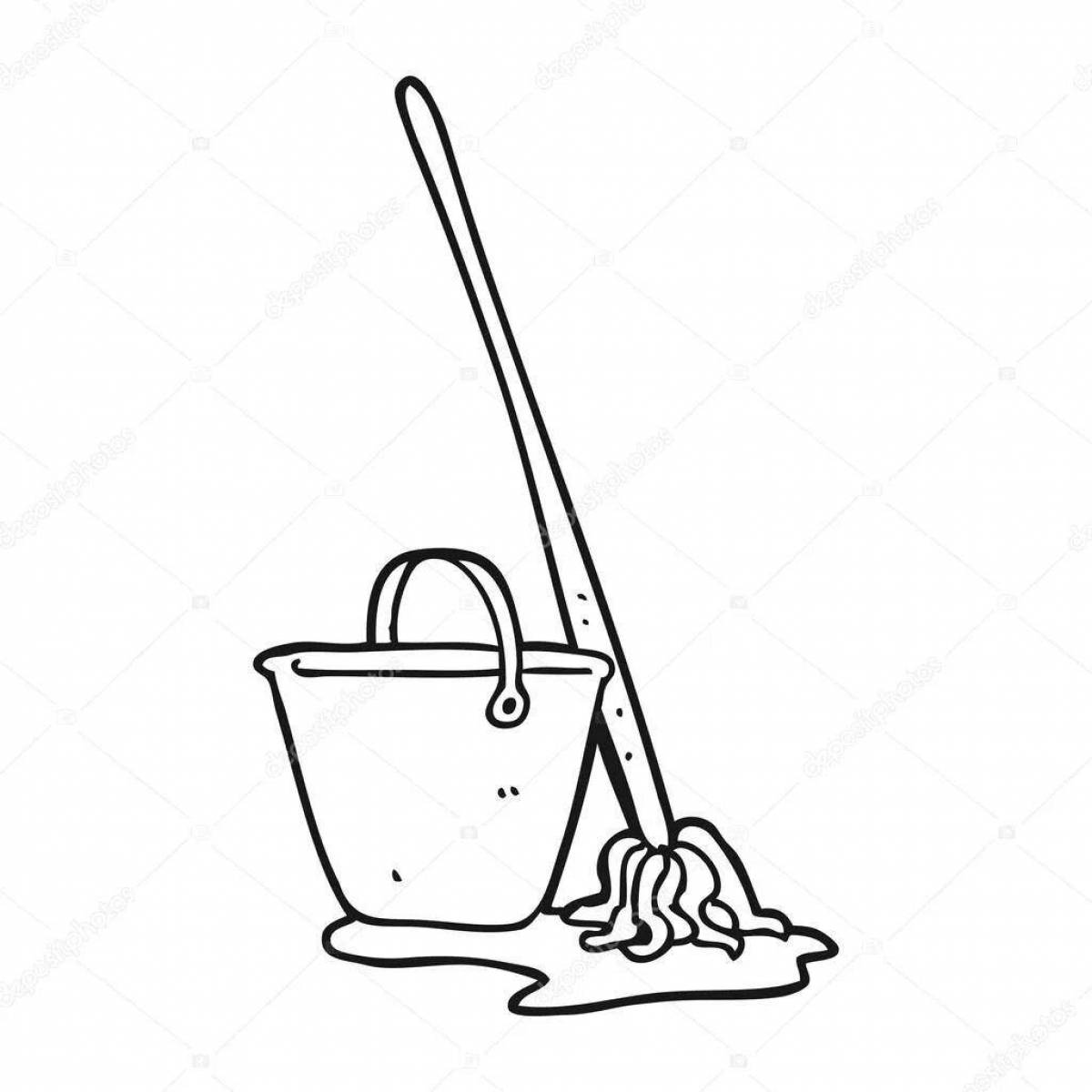 Tempting mop coloring page