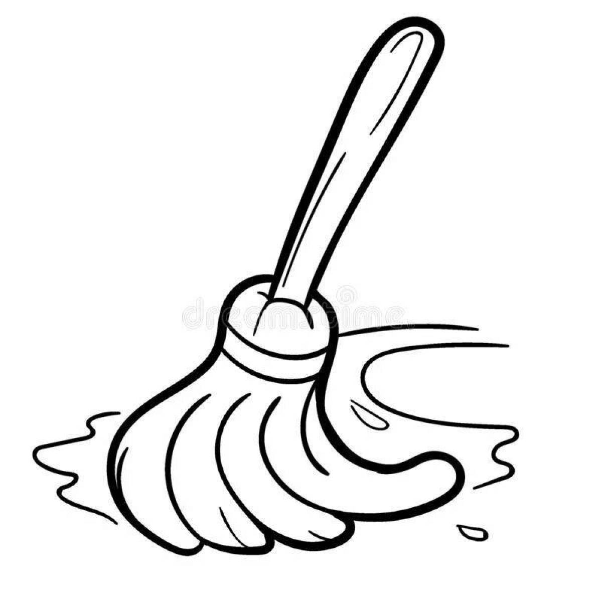 Sweet mop coloring page