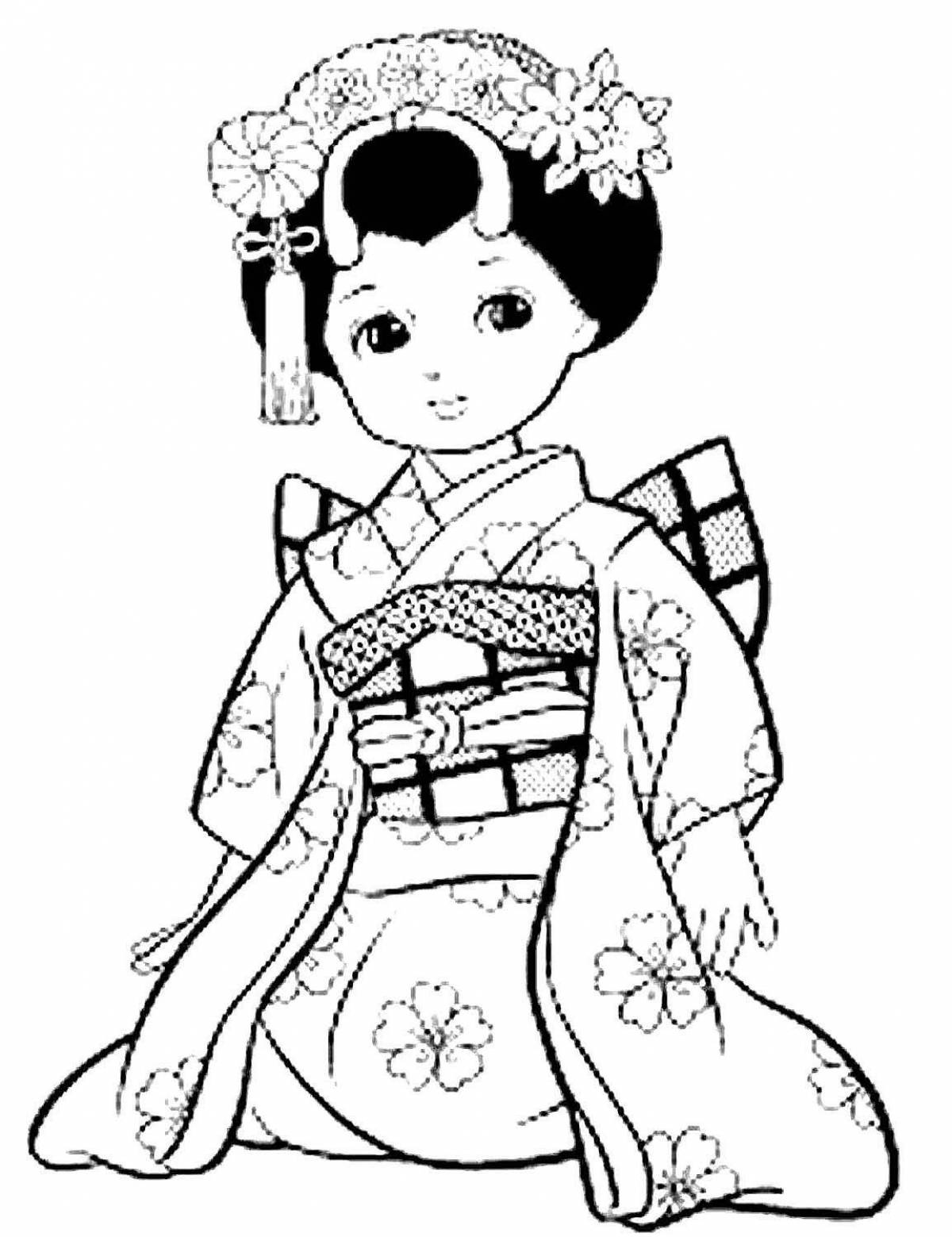 Coloring ethereal geisha