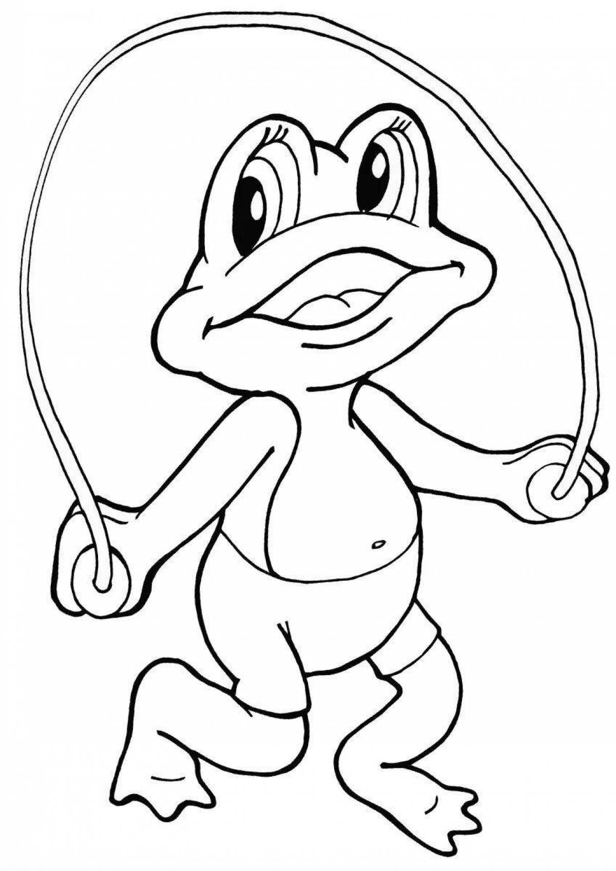 Coloring page with jump rope