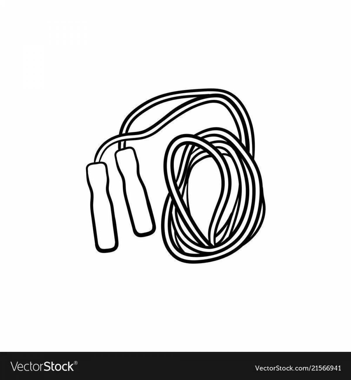 Spring rope bubble coloring page