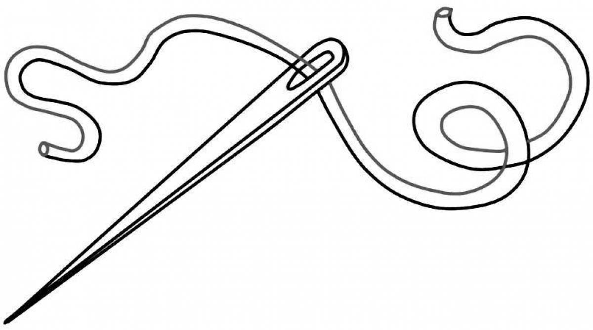 Coloring page bright needle