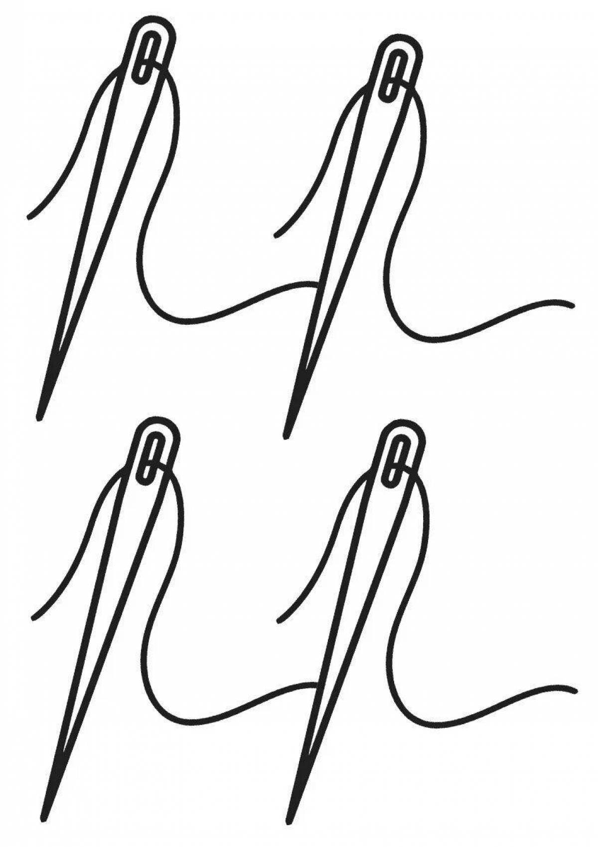 Fun needles coloring page