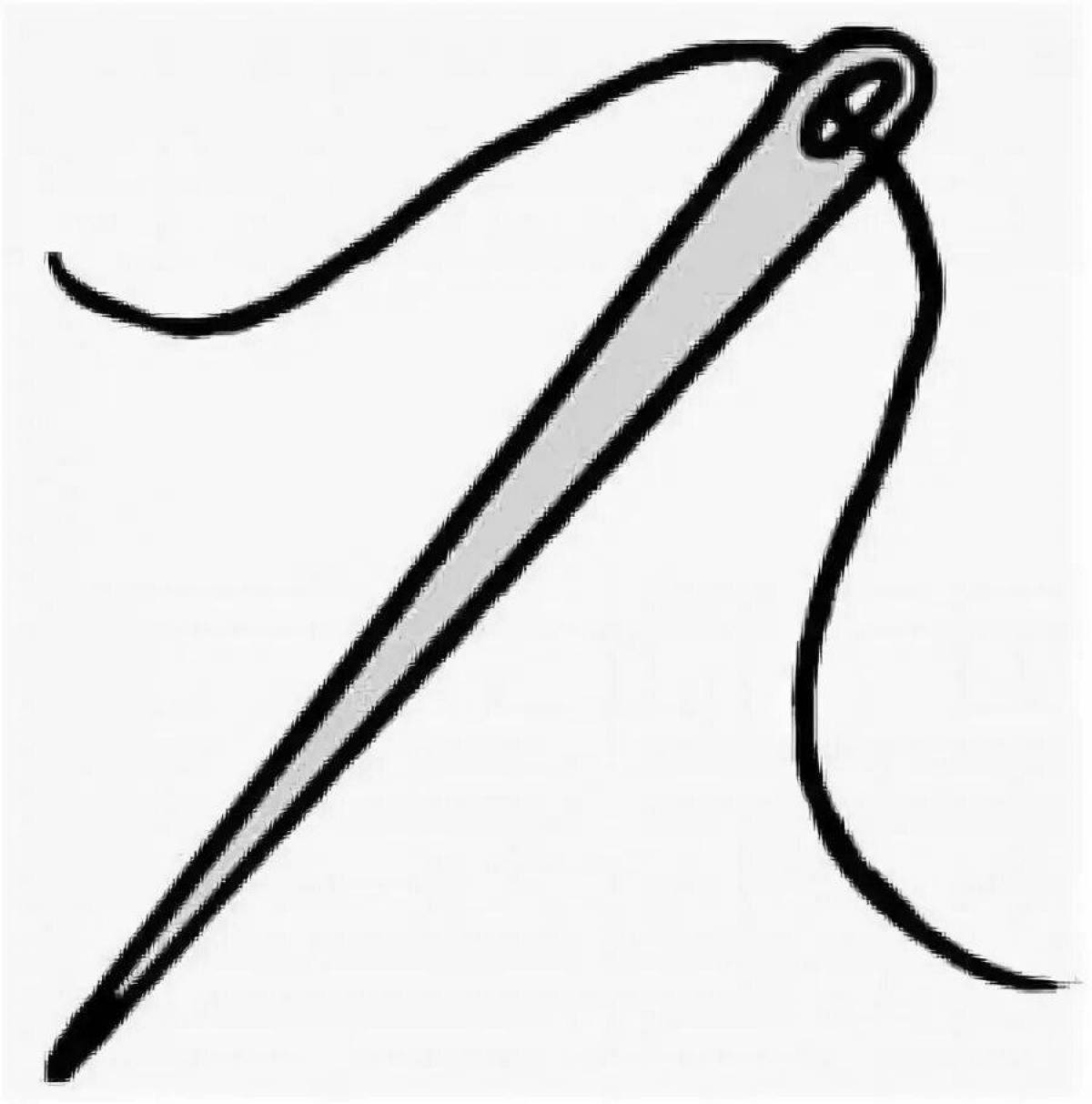 Intriguing needle coloring page