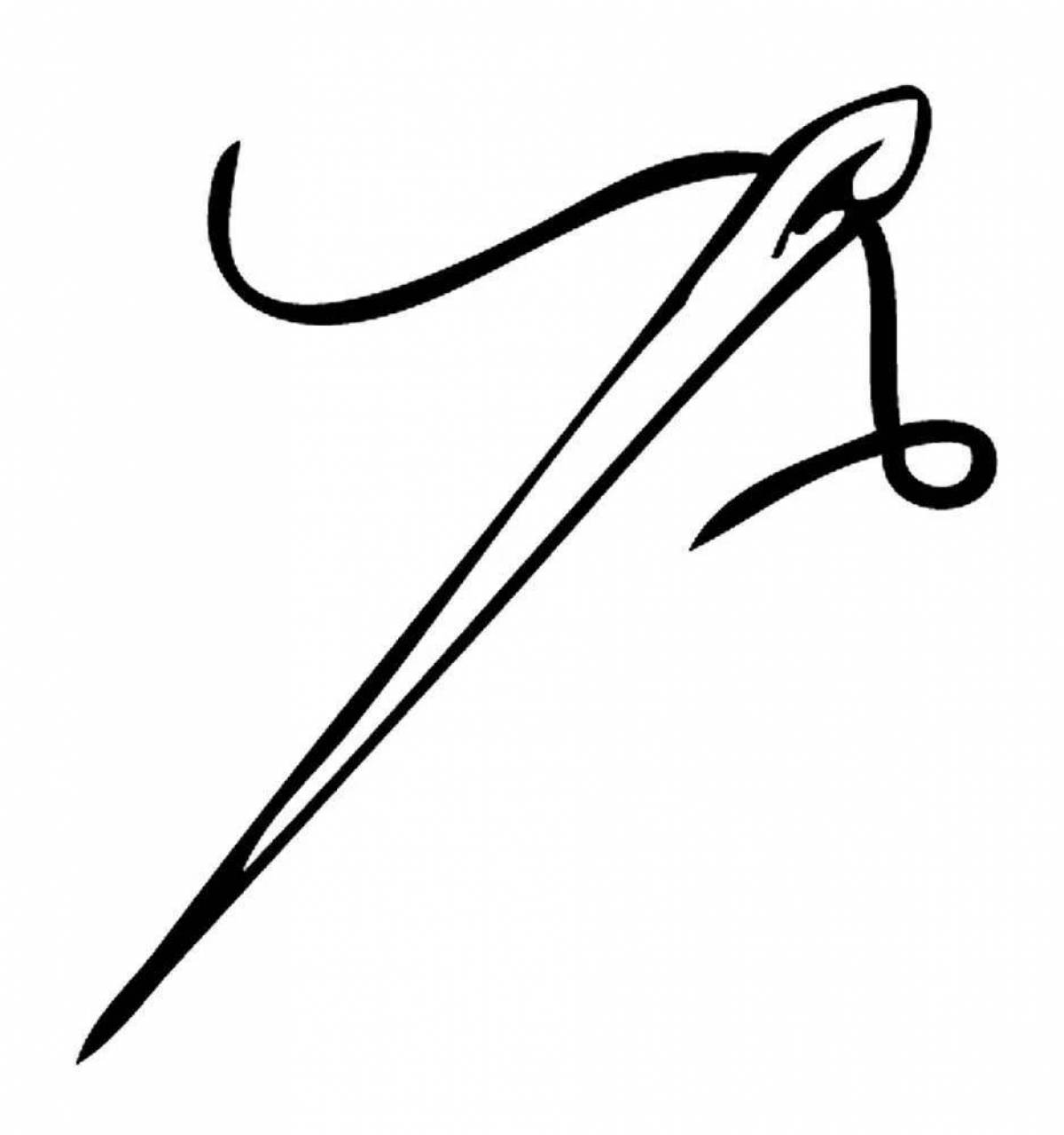 Mystery needle coloring page