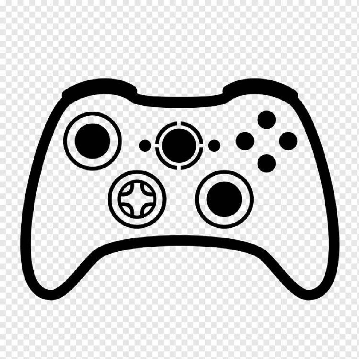 Bright gamepad coloring page