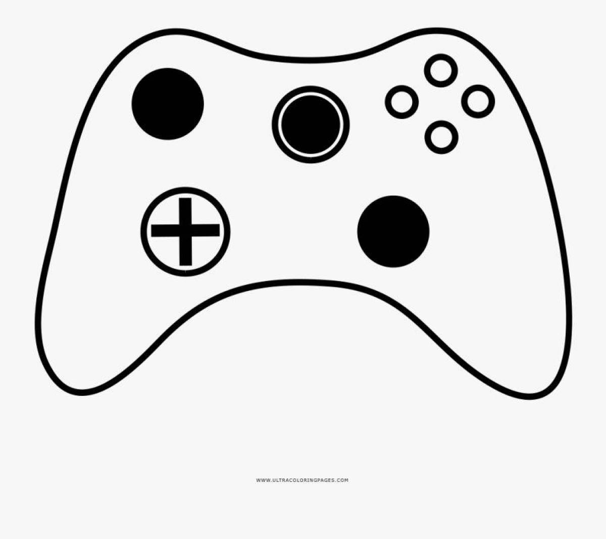 Playful gamepad coloring page