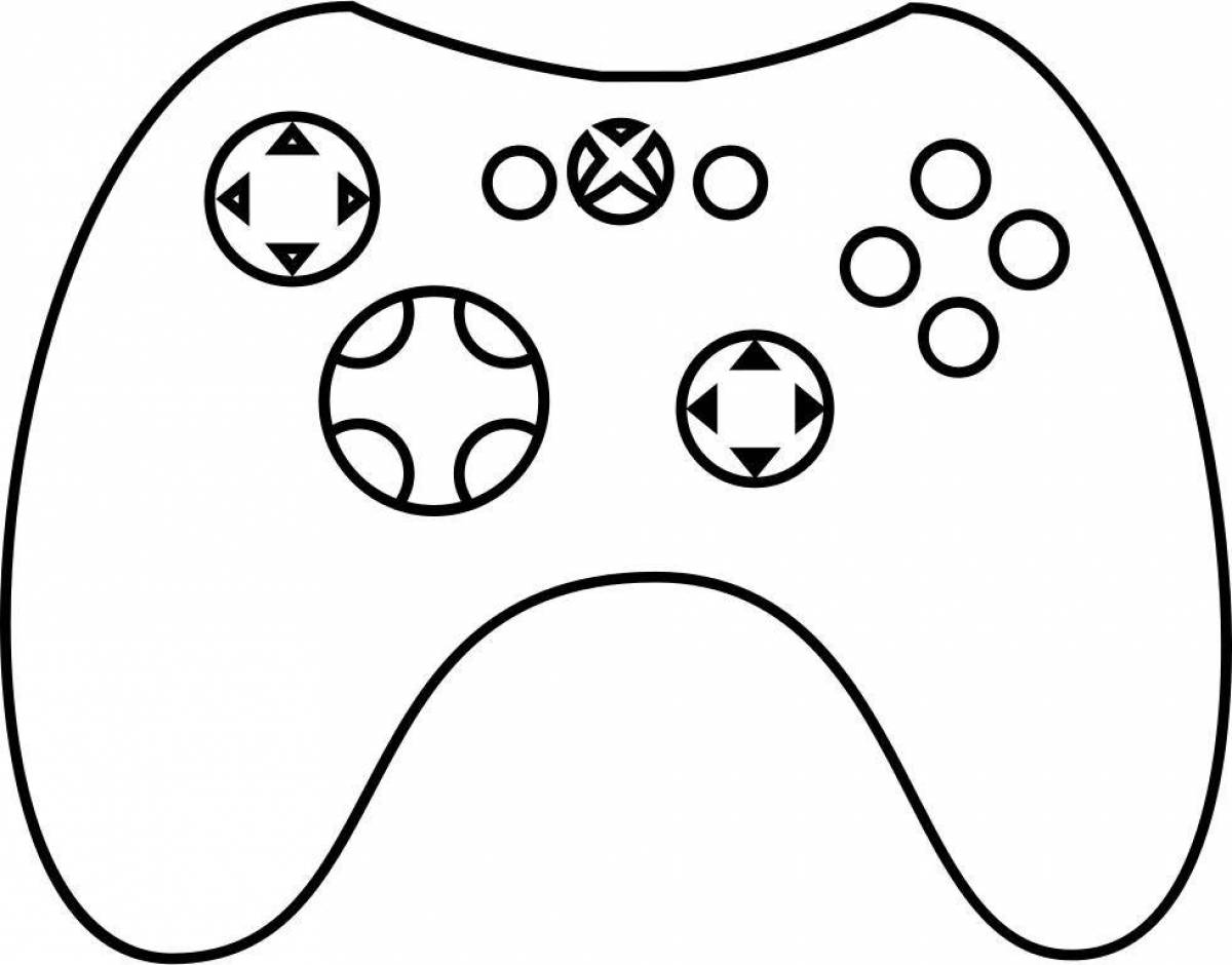 Animated gamepad coloring page