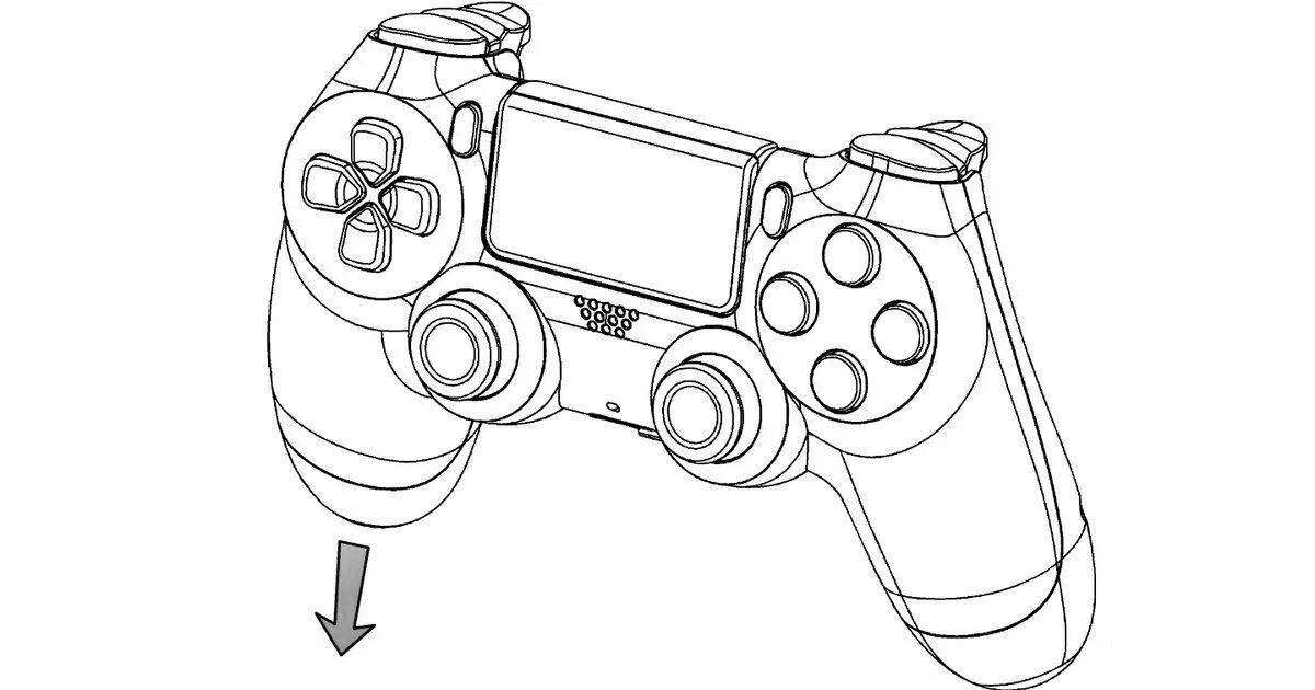 Attractive gamepad coloring page