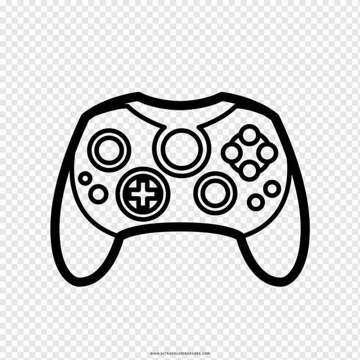 Color-frenzy gamepad coloring page