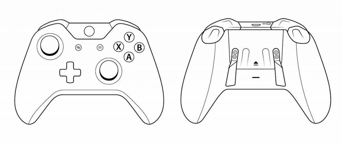 Color-dynamic gamepad coloring page